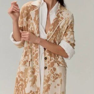 Anthropologie Longline Cracker Jacquard Sweater XL EUC